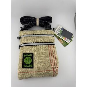 Dime Bags Multi Purpose Small Tan Hemp Crossbody Pouch Bag NWT
